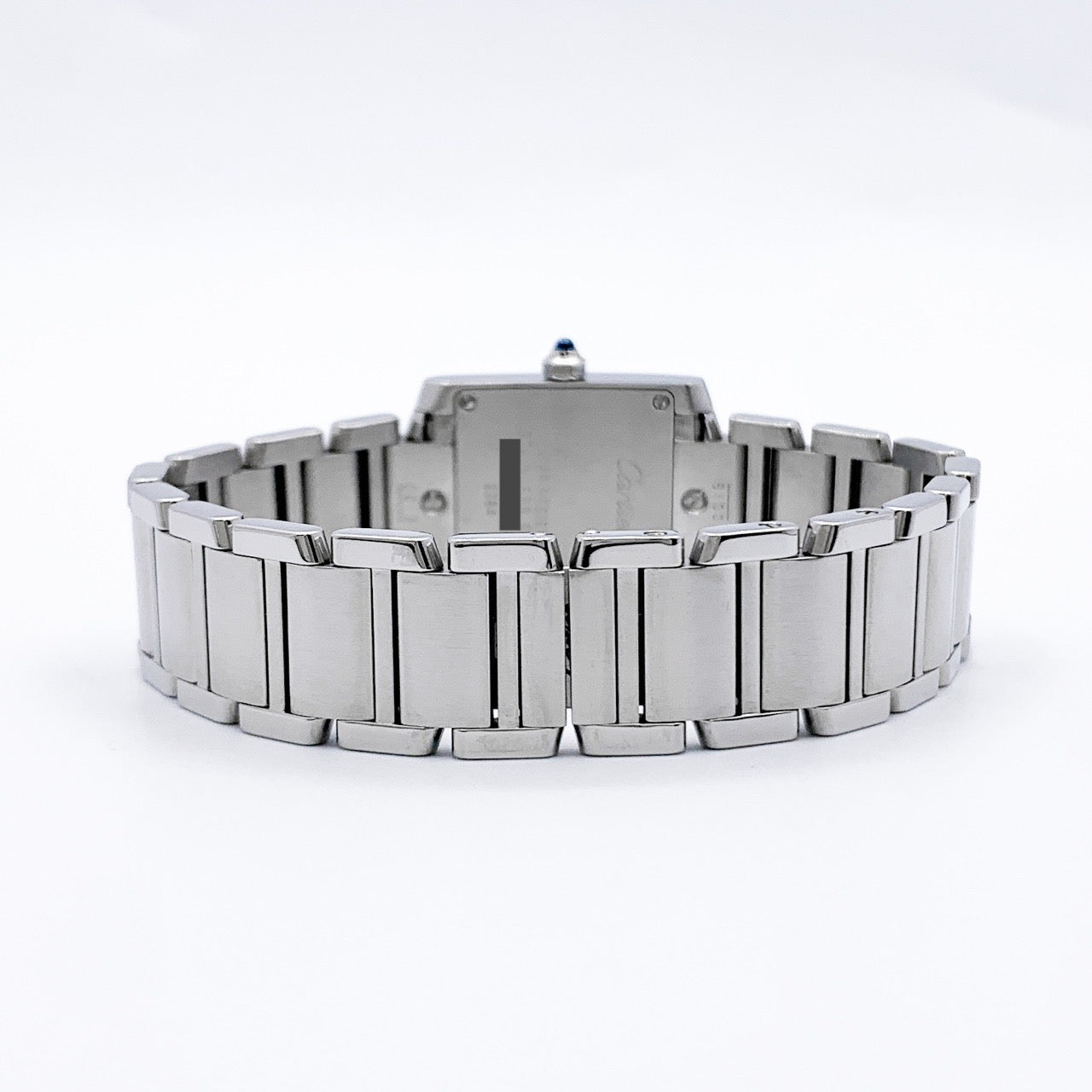 Tank Française SM Stainless Steel Black Dial