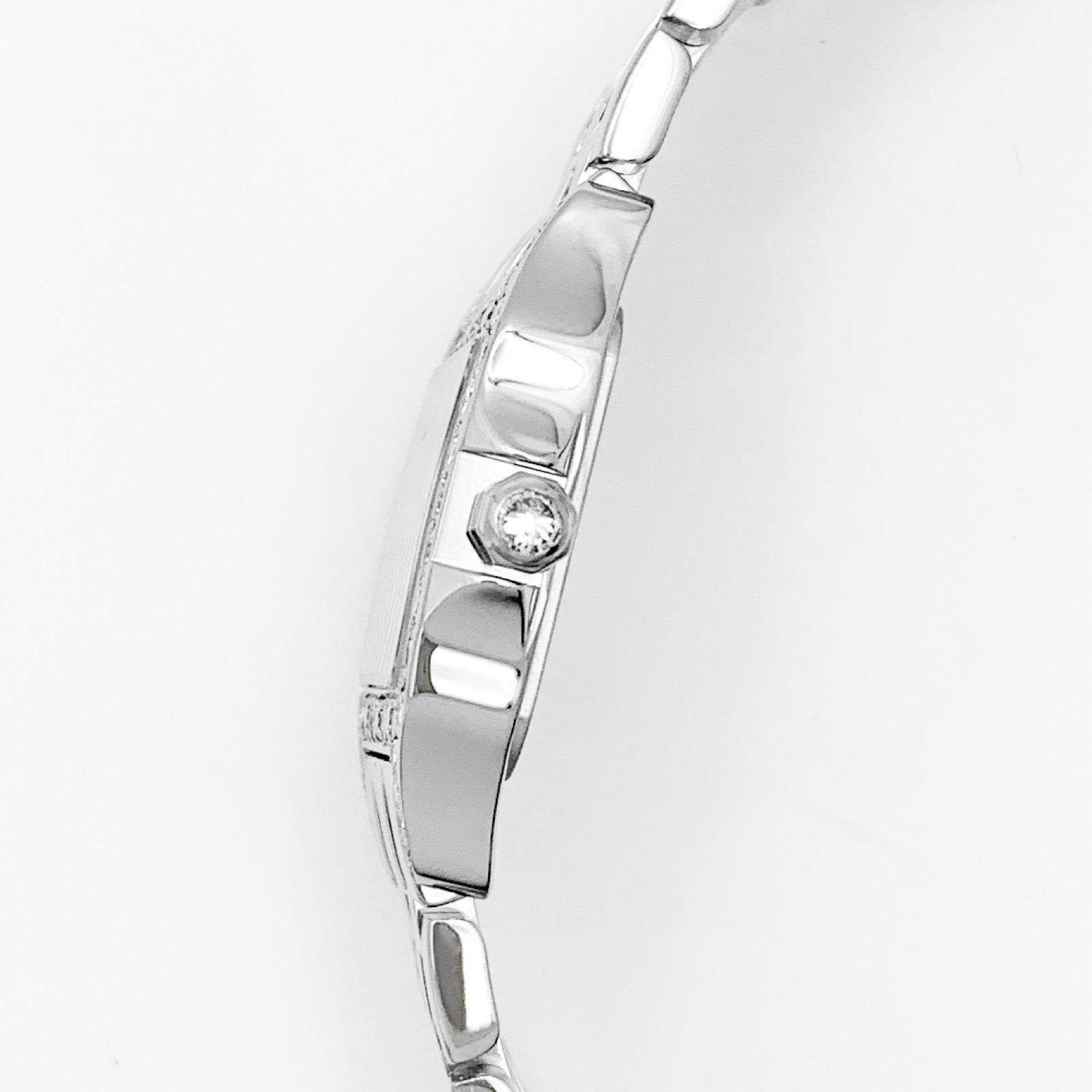 Santos de Cartier Pink Shell Dial SM SS Diamond