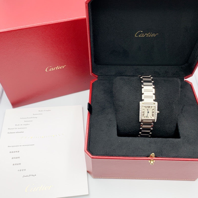 Tank Française SM SS Bezel & Crown Diamond
