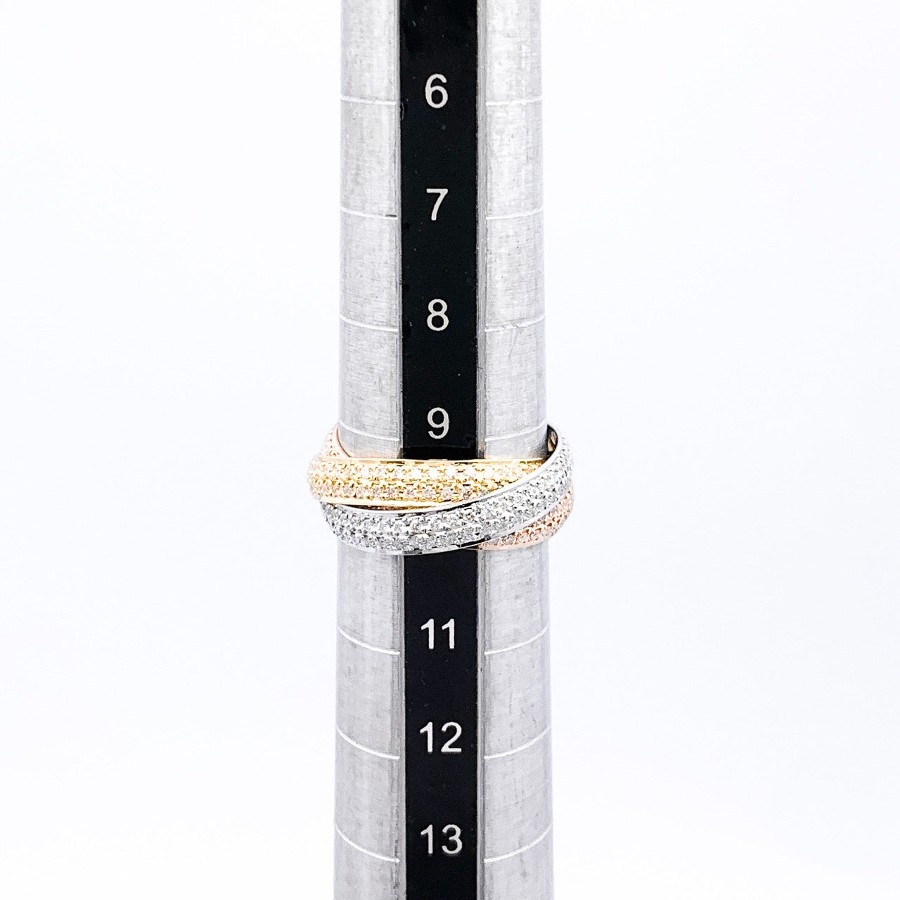 Trinity Ring SM Size 10 3 Row Full Diamond