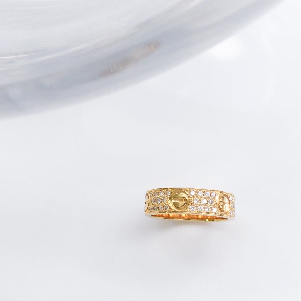 Love Ring Size 20 YG Diamond