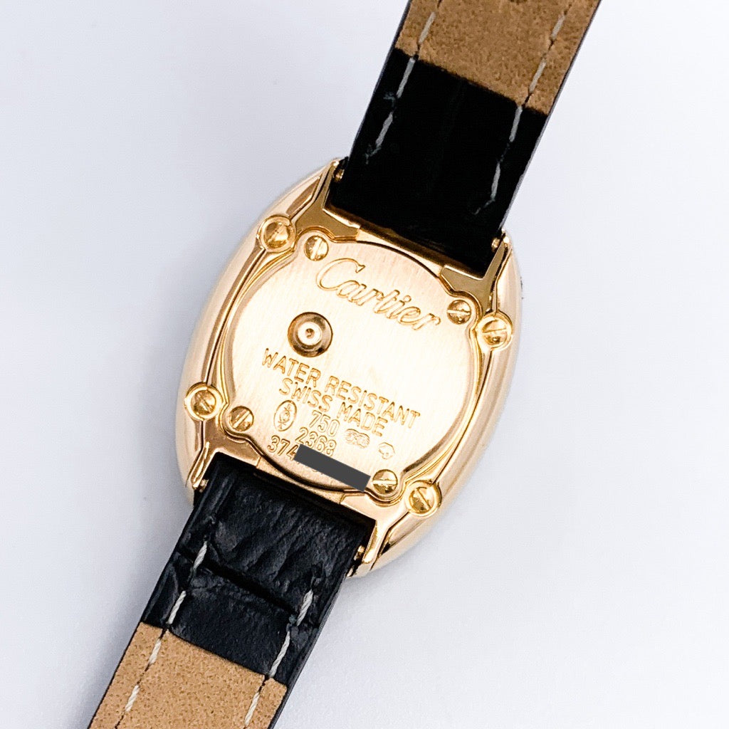 Mini Baignoire K18 YG Silver Dial Diamond