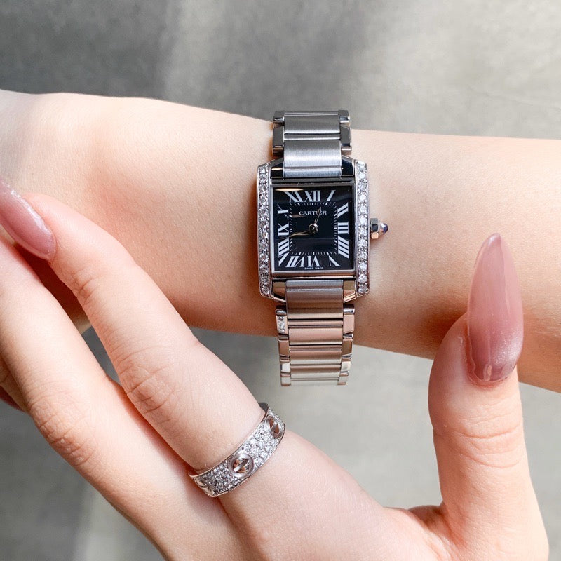 Tank Francaise SM Black Dial Diamond