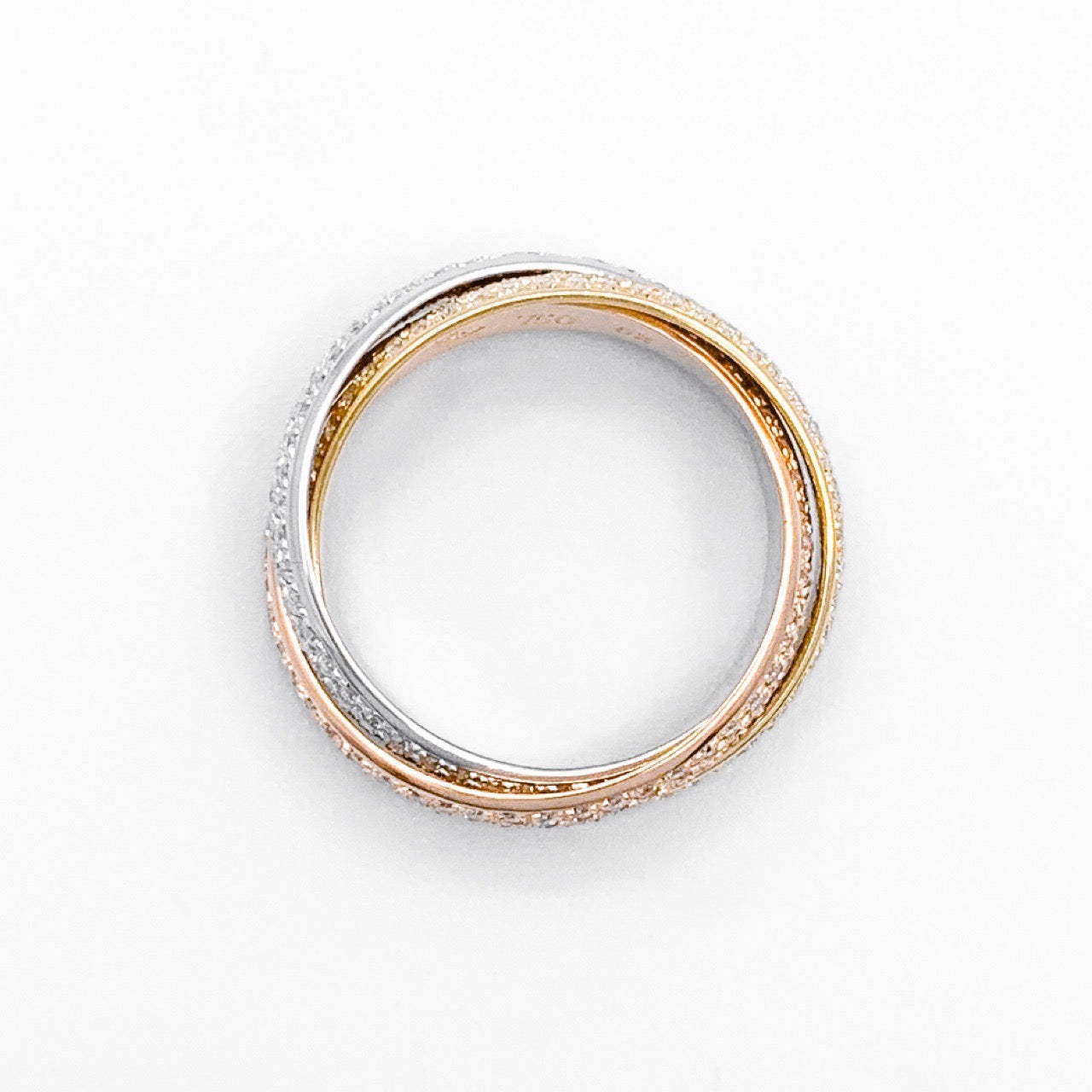 Trinity Ring SM Size 12 3 Row Full Diamond