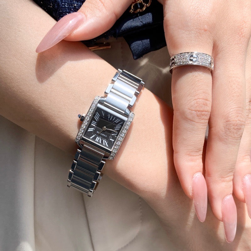 Tank Francaise SM Black Dial Diamond