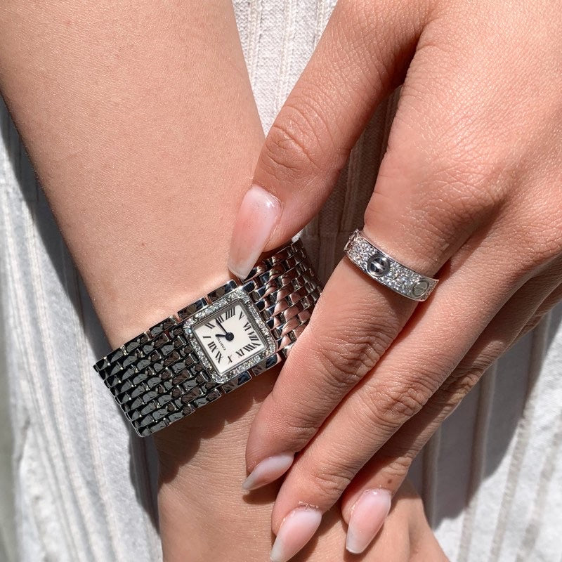 Panther Ruban SS Roman Shell Dial Diamond