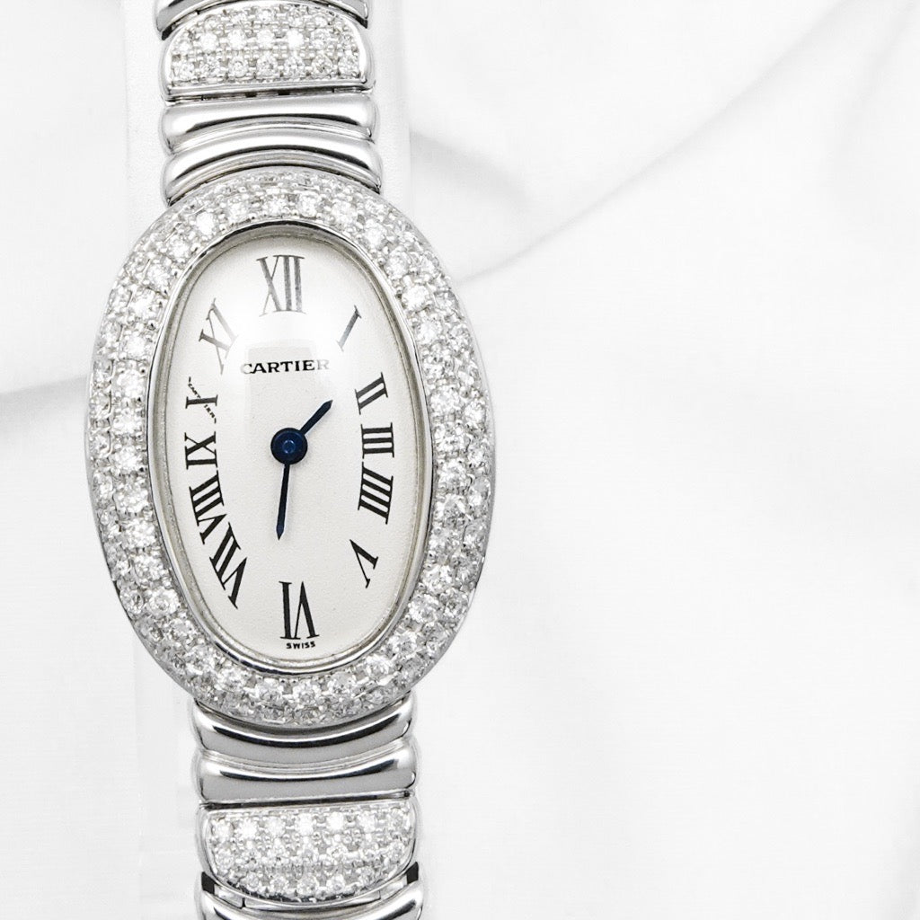 Mini Baignoire K18 WG bezel & bracelet half diamond