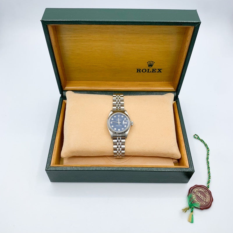 Datejust 10P New Diamond Blue Dial K18×SS