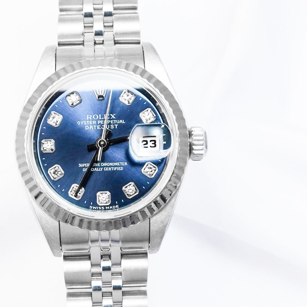 Datejust 10P New Diamond Blue Dial K18×SS