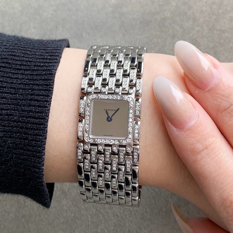 Panther Ruban SS Mirror Dial Bezel & Bracelet Diamond