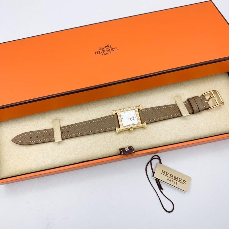 H Watch Gold Diamond
