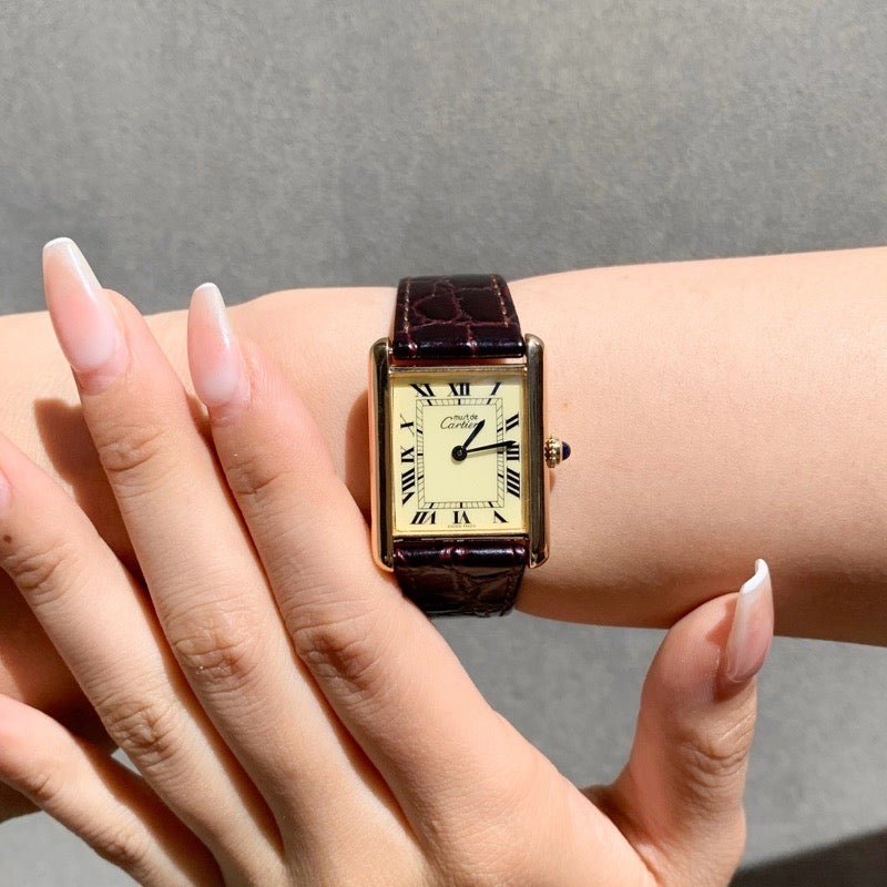 Mast Tank LM Beige Roman Dial Gold