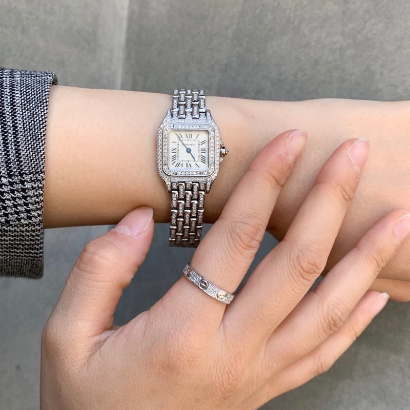 Panther current SM SS bracelet full diamond
