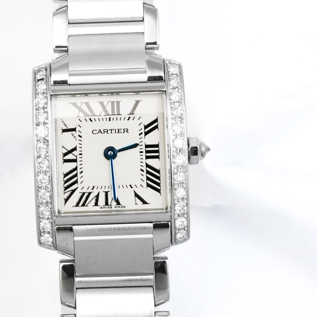 Tank Française SM SS Bezel & Crown Diamond