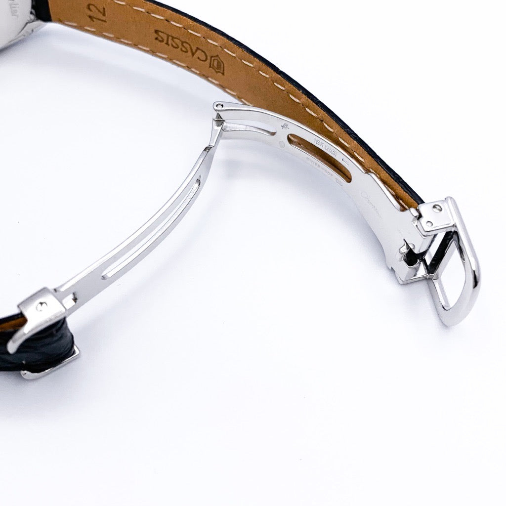 Baignoire K18 WG Arabic Dial Genuine Diamond Leather