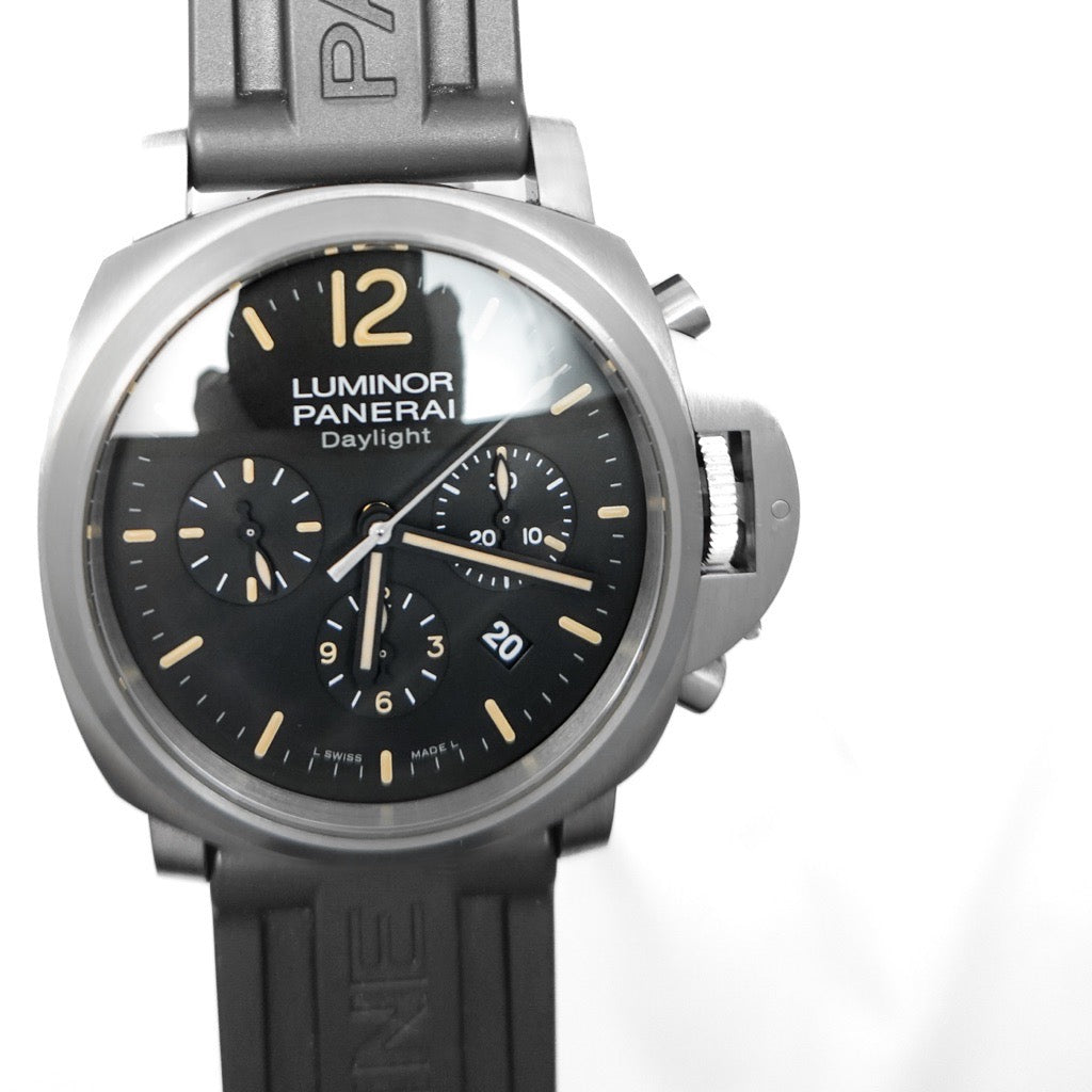 Luminor Chrono Daylight SS Black Dial PAM 00356