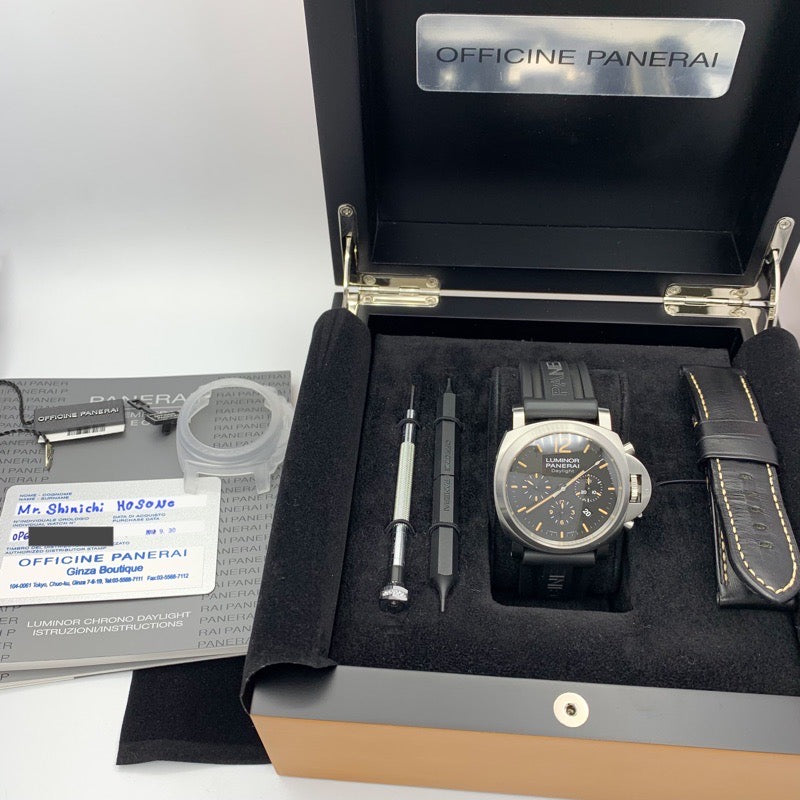 Luminor Chrono Daylight SS Black Dial PAM 00356