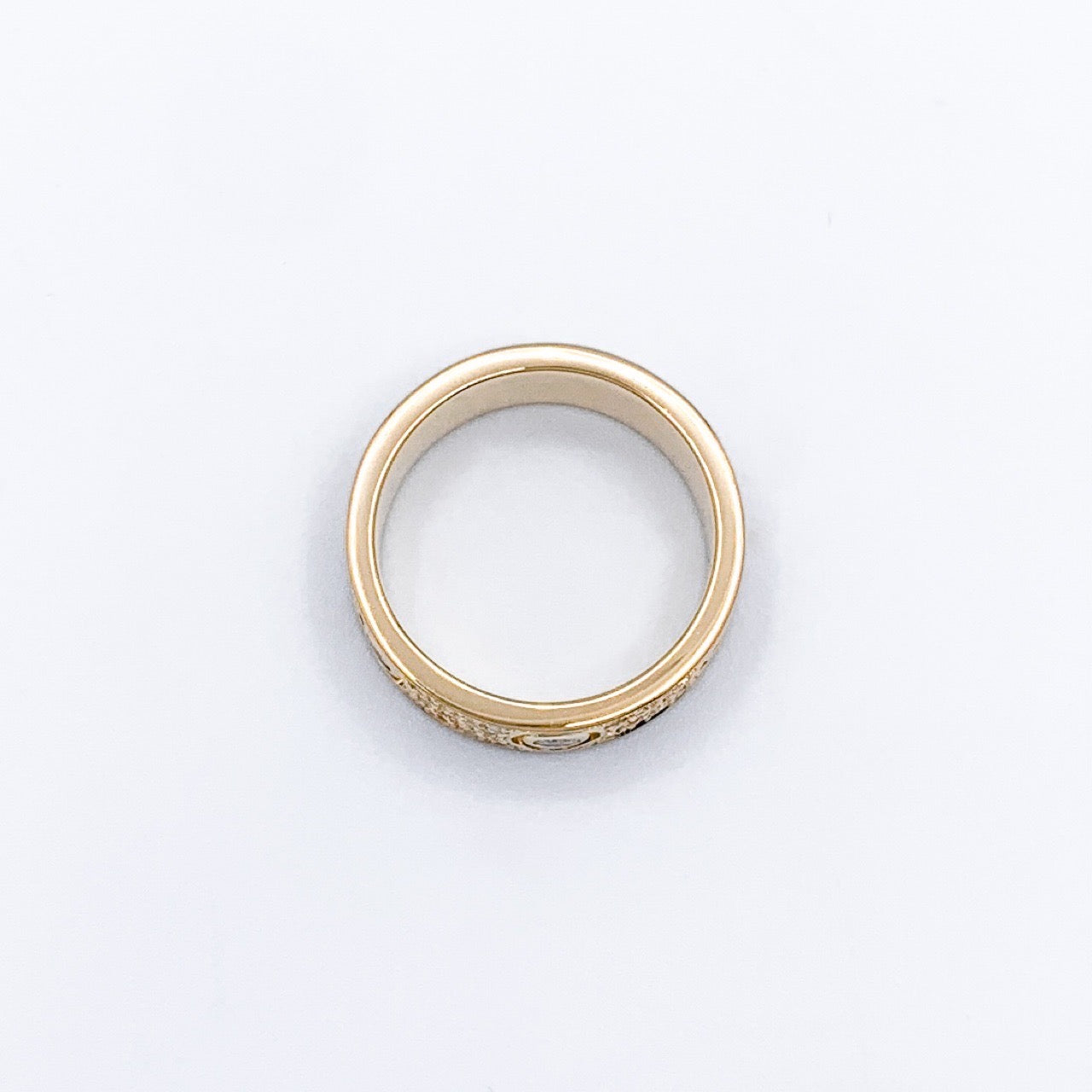 Love Ring Size 7 YG Full Pavé & 6P Bis Diamond