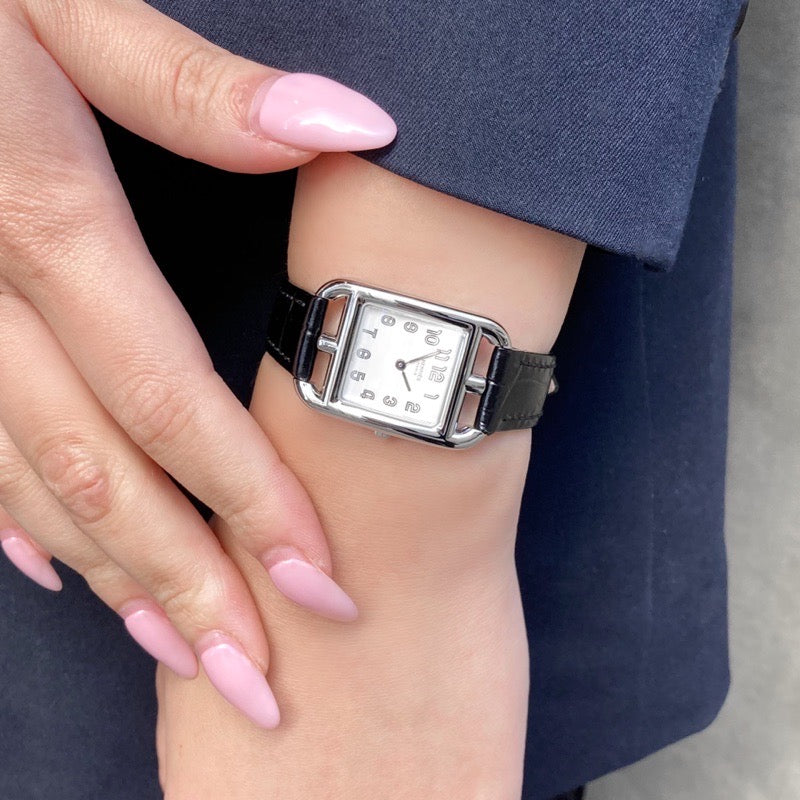 Cape Cod White Dial SS Leather