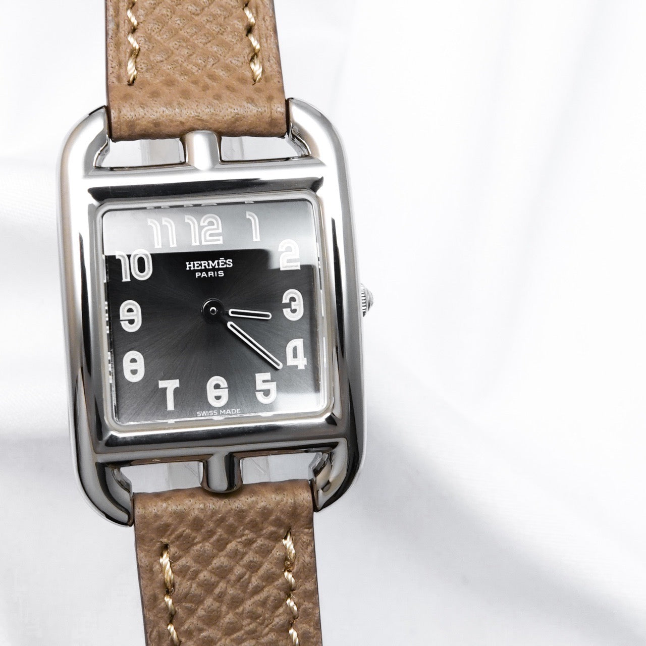 Cape Cod Black Dial SS Leather