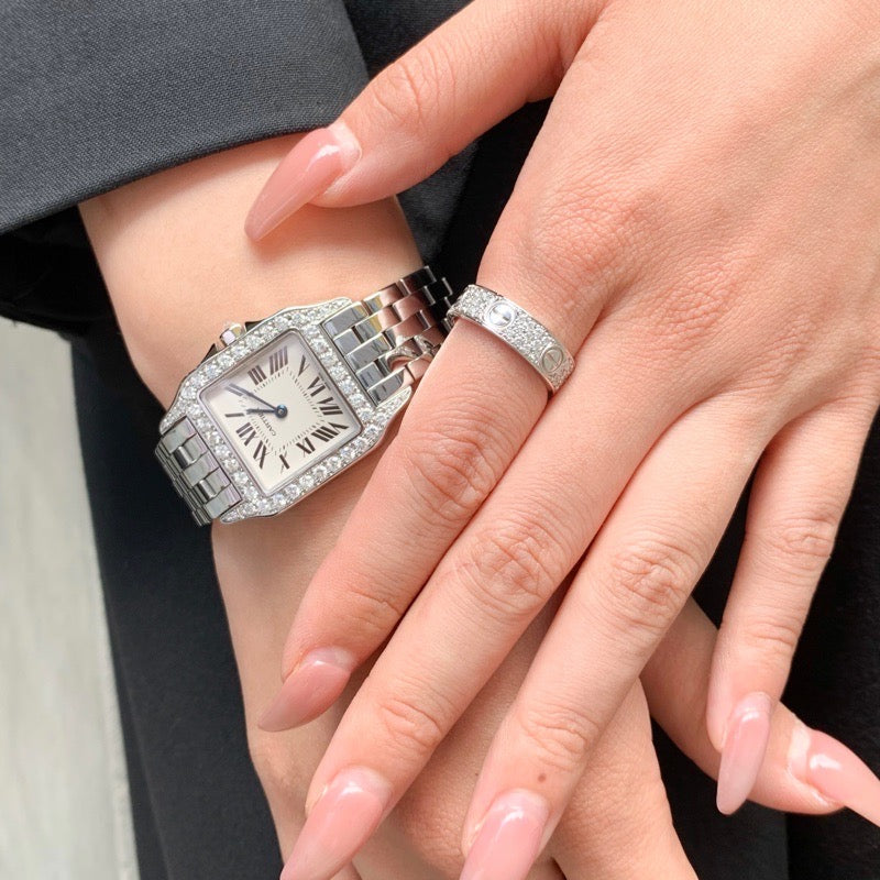 Santos de Cartier LM SS Diamond
