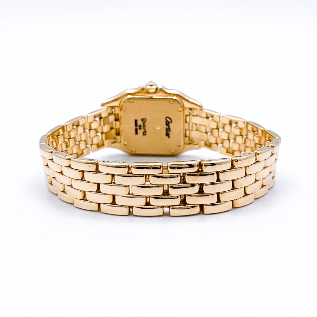 Panthère SM K18YG 白色贝壳表盘正品钻石