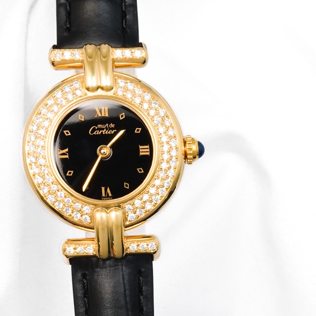 Mast Corise Diamond Black Roman Dial Gold Double Diamond