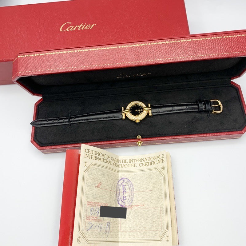 Mast Corise Diamond Black Roman Dial Gold Double Diamond