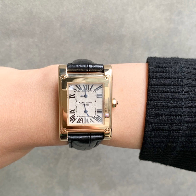 Tank Avis 2 Time Zone K18YG Leather Collection Prive