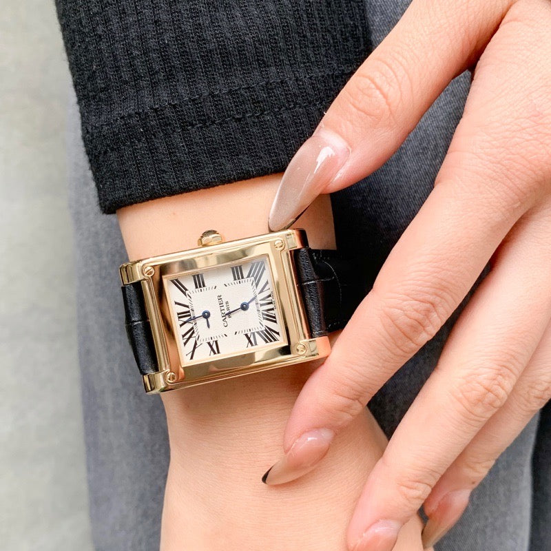 Tank Avis 2 Time Zone K18YG Leather Collection Prive