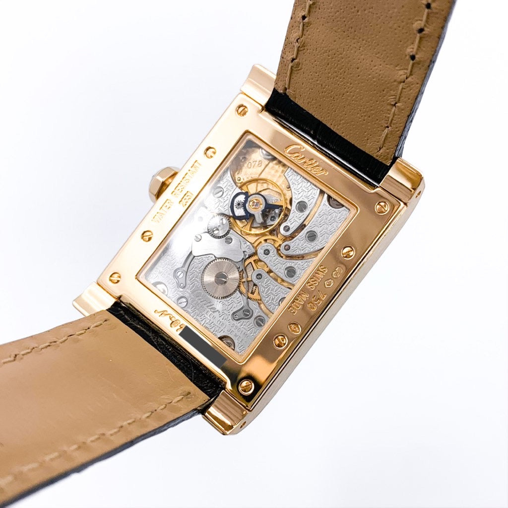 Tank Avis 2 Time Zone K18YG Leather Collection Prive