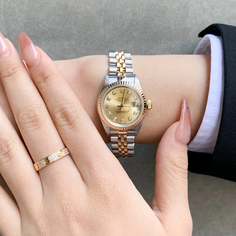 Datejust 10P New Diamond Champagne Dial Combination