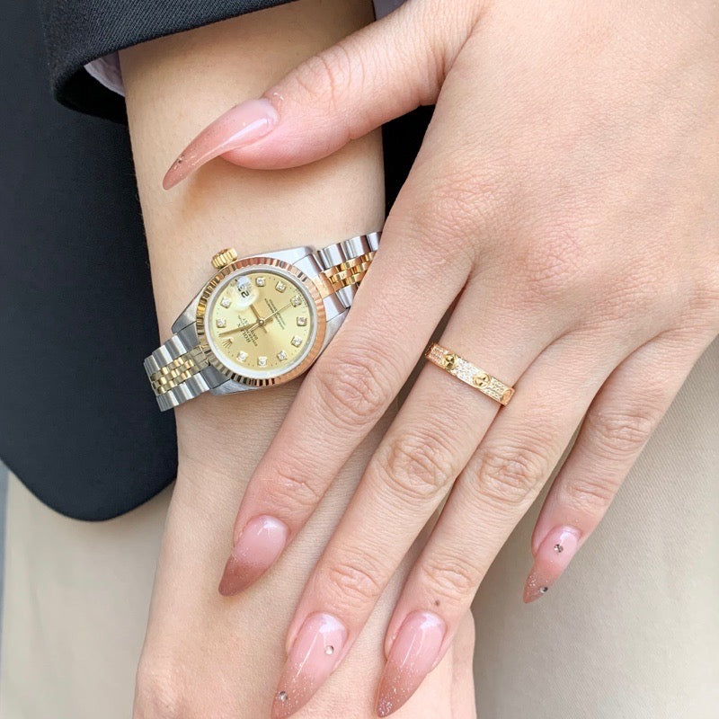 Datejust 10P New Diamond Champagne Dial Combination