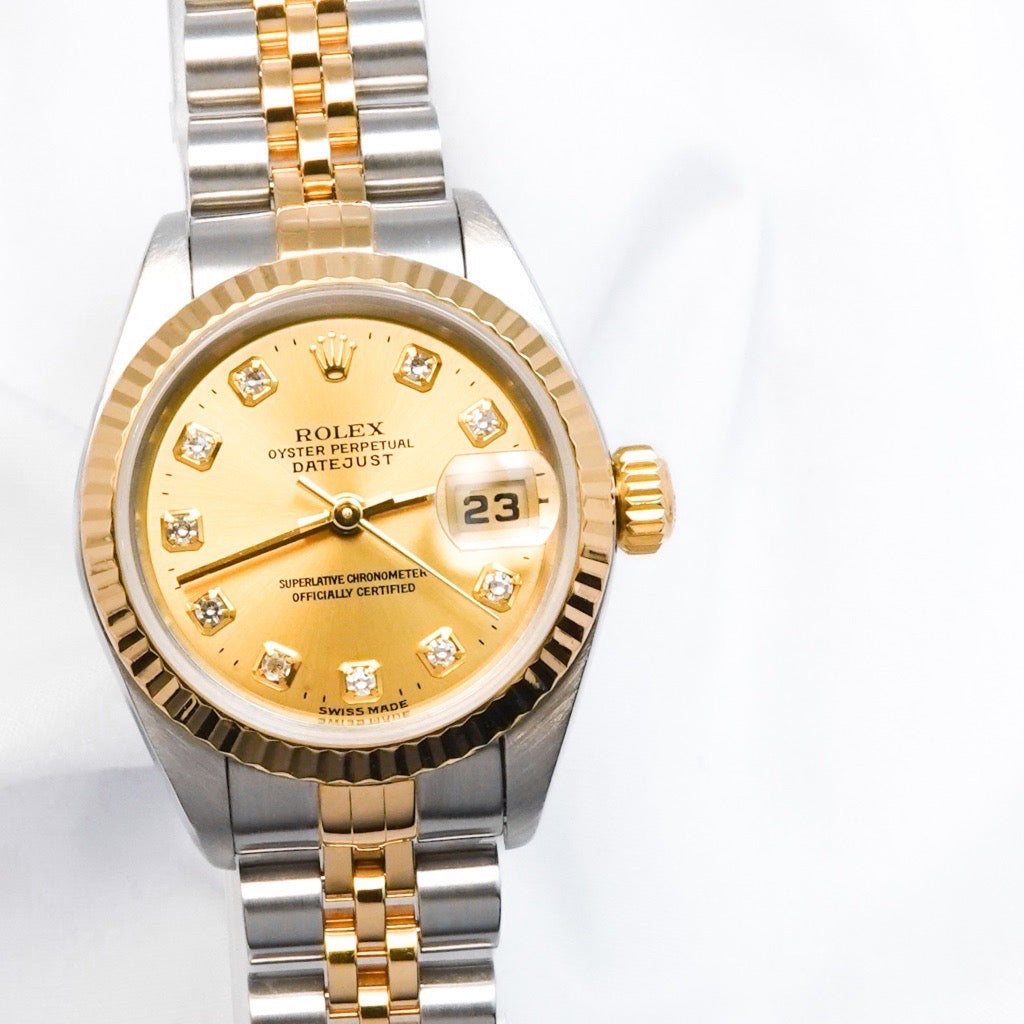 Datejust 10P New Diamond Champagne Dial Combination