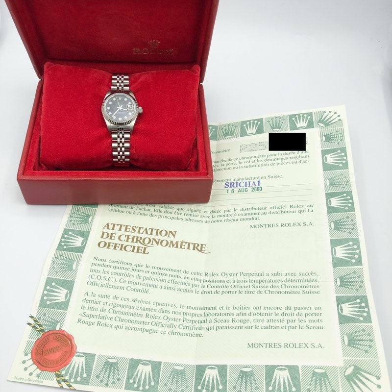 Datejust 10P New Diamond Black Dial SS x K18WG