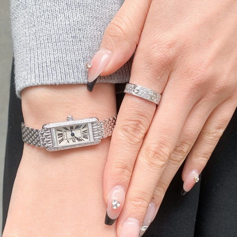 Tank Allonge K18WG Diamond Bracelet