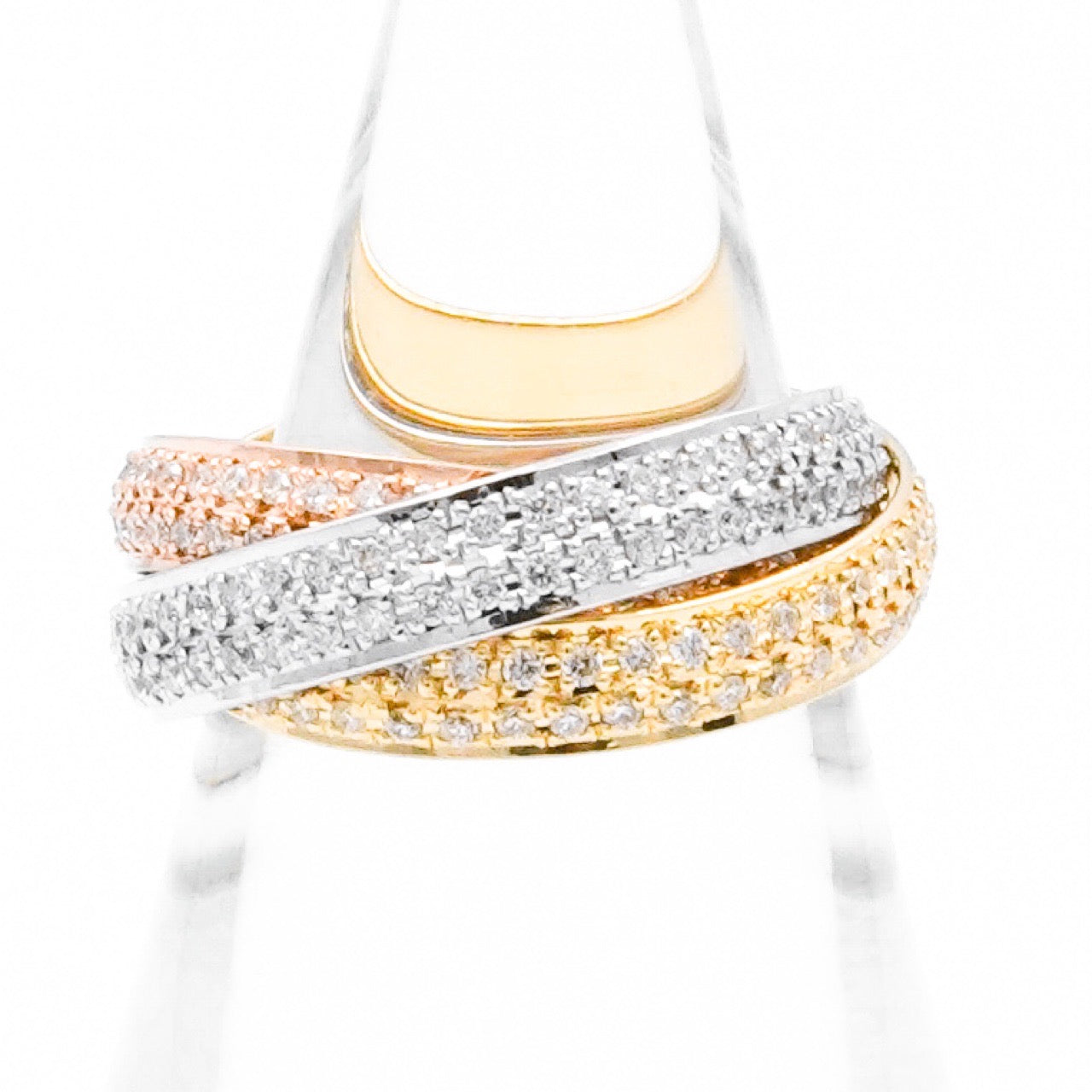 Trinity Ring SM Size 10 3 Row Full Diamond