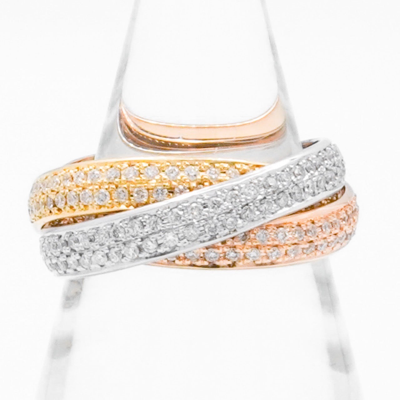 Trinity Ring SM Size 12 3 Row Full Diamond