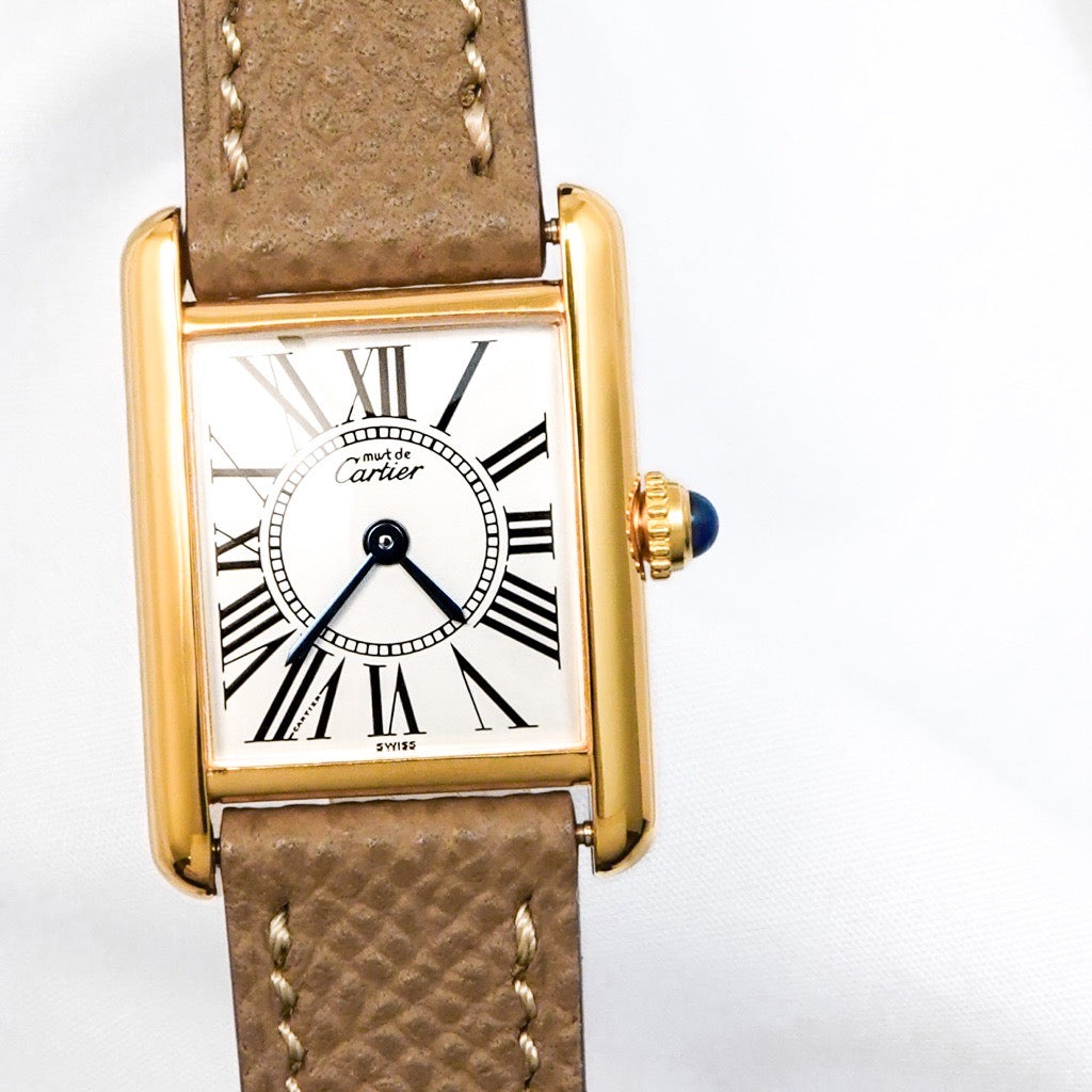 T147 カルティエ ヴェルメイユ マストタンクSM オパラン クォーツ 箱付き T147 カルティエ ヴェルメイユ マストタンクSM オパラン クォーツ 箱付き