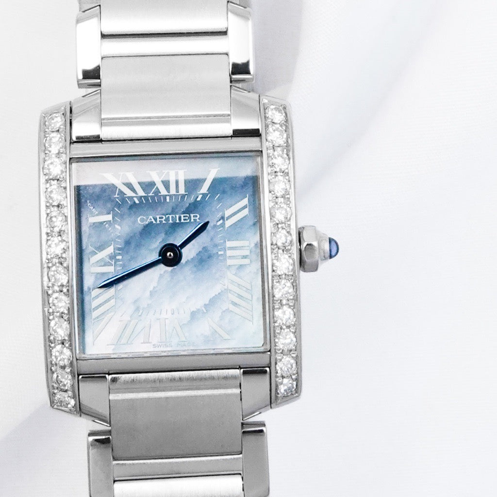 Tank Francaise SM Blue Shell Dial Diamond