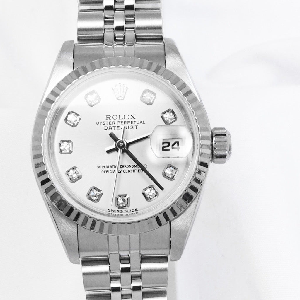 デイトジャスト 10P新ダイヤ シルバー文字盤 シルバー 79174G – LE