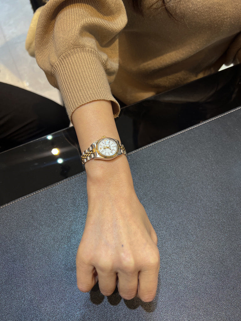 H様【ROLEX/デイトジャスト 10P ダイヤ 白ローマン文字盤 コンビ】