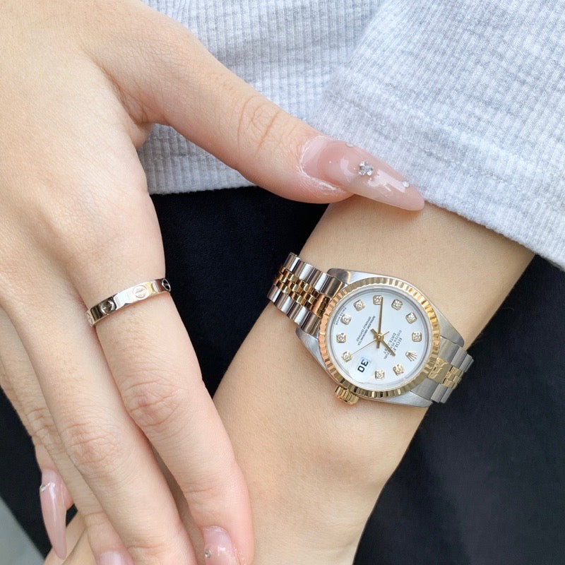 デイトジャスト 10P 新ダイヤ ホワイト文字盤 コンビ 79173G