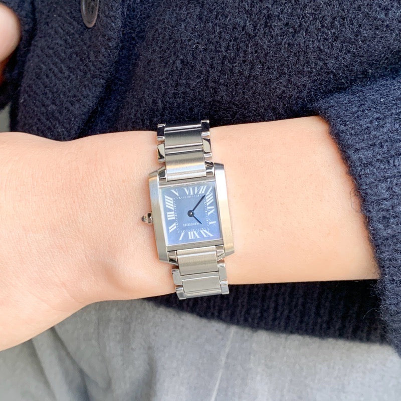 タンクフランセーズ SM SS ブルーシェル文字盤