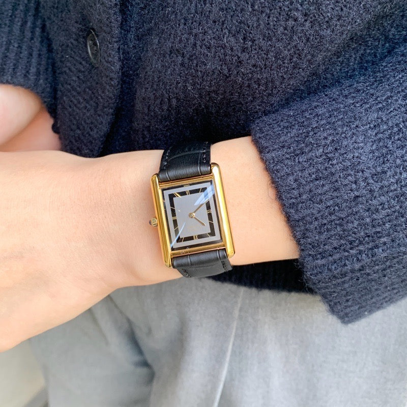 Mast Tank LM Gray with Black Roman Dial and Gold