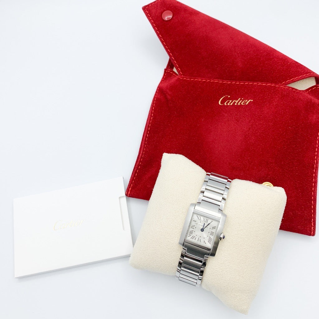 タンクフランセーズ 現行 SM SS シルバー文字盤