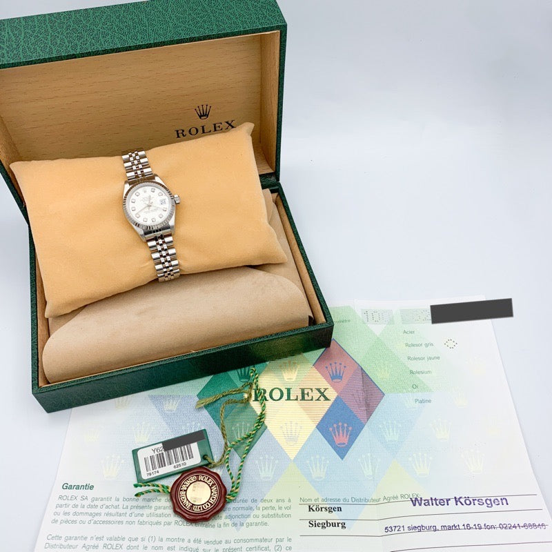 デイトジャスト 10P新ダイヤ シルバー文字盤 シルバー 79174G