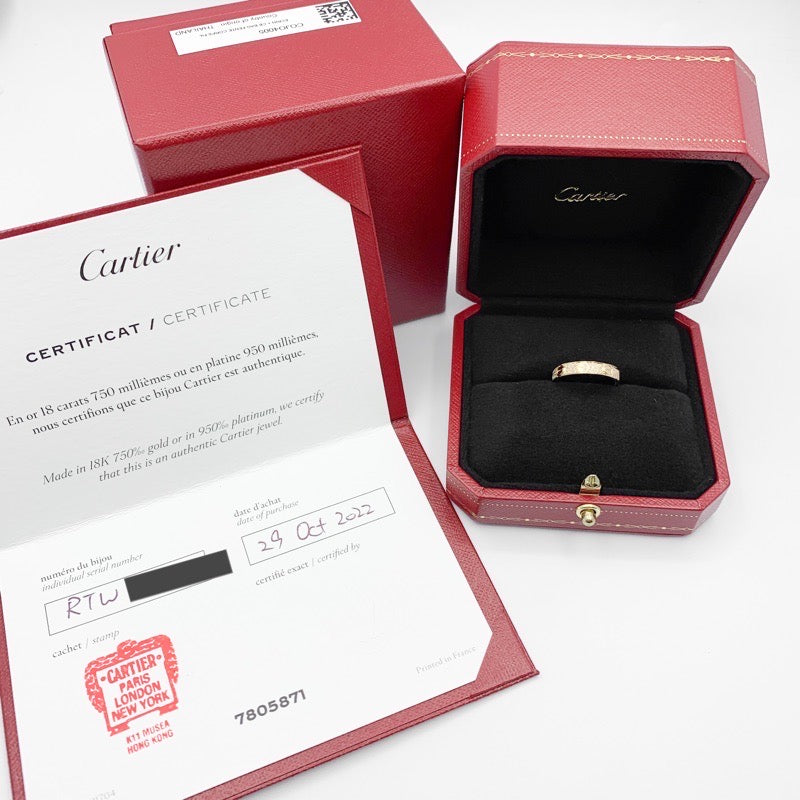 Mini Love Ring Size 10 YG Diamond 