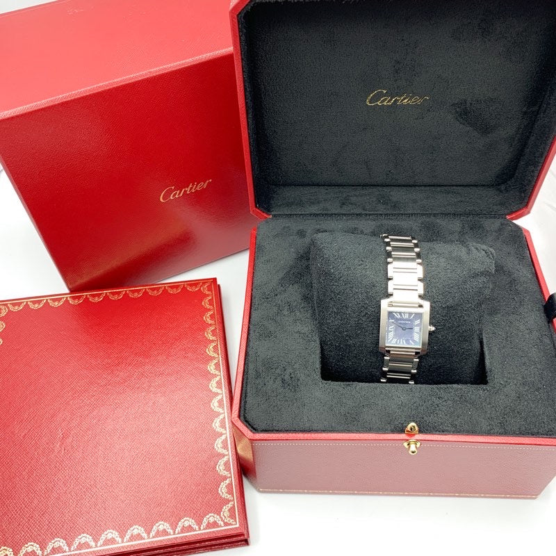 タンクフランセーズ SM SS ブルーシェル文字盤