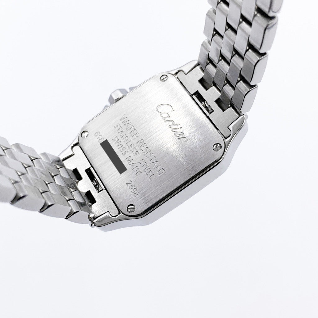 Santos de Cartier Pink Shell Dial SM SS Diamond 